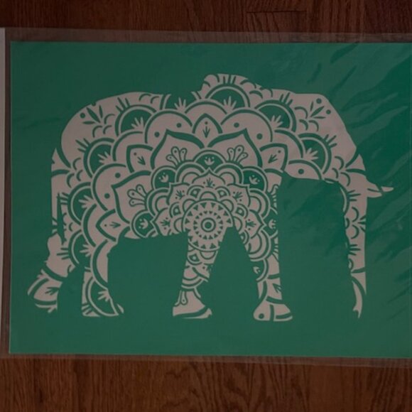 NWT RETIRED Chalk Couture transfer - NAMASTE (Elephant) - Picture 1 of 2